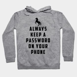 Always keep a password on your phone: Horse Video Orange Shirt Hoodie